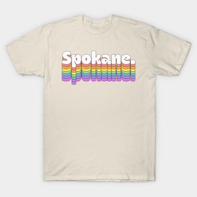 Spokane \\// Retro Typography Design T-Shirt by DankFutura